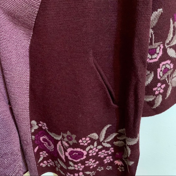 MAX SPORT Hooded Sweater Duster Floral Print - Picture 7 of 8